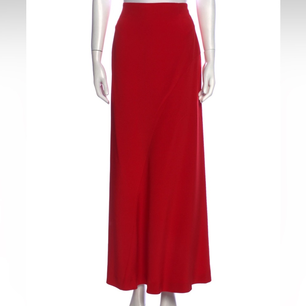 Escada Silk Red Maxi Skirt